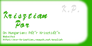 krisztian por business card